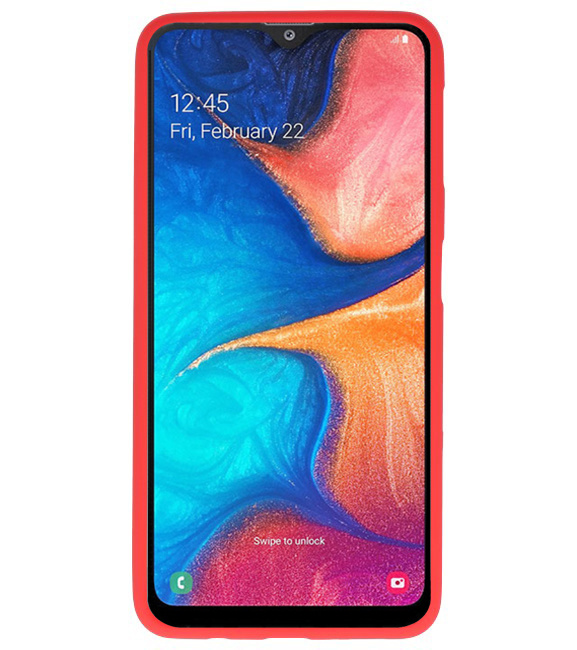 Farve TPU taske til Samsung Galaxy A20 rød