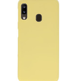 Color TPU Hoesje voor Samsung Galaxy A20 Geel