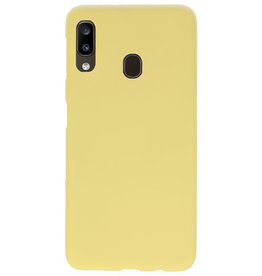 Coque en TPU couleur pour Samsung Galaxy A20 jaune