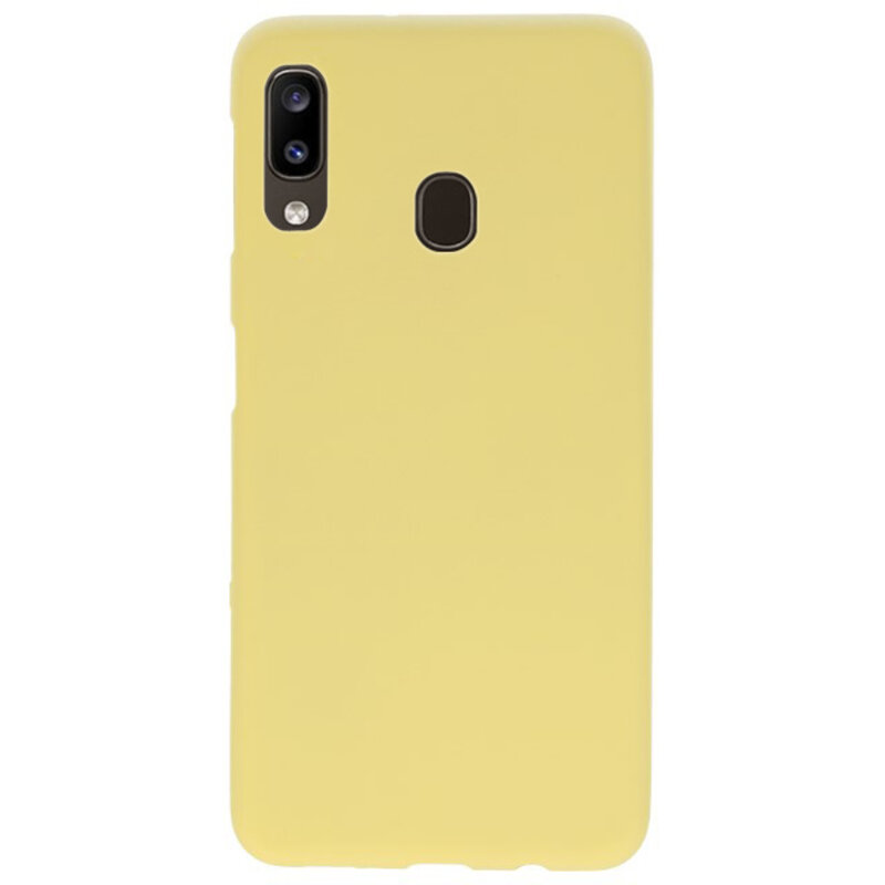 Custodia in TPU colorata per Samsung Galaxy A20 giallo