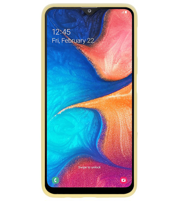 Farbe TPU Fall für Samsung Galaxy A20 gelb