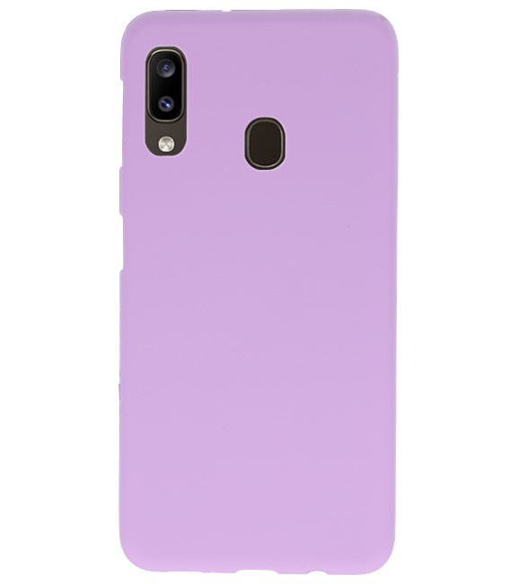 Farve TPU taske til Samsung Galaxy A20 Purple