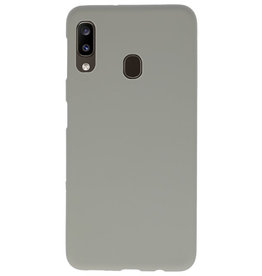 Funda TPU en color para Samsung Galaxy A20 gris.