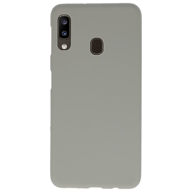 Farve TPU taske til Samsung Galaxy A20 grå
