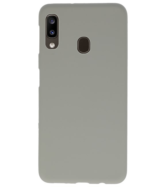 Color TPU Hoesje voor Samsung Galaxy A20 Grijs