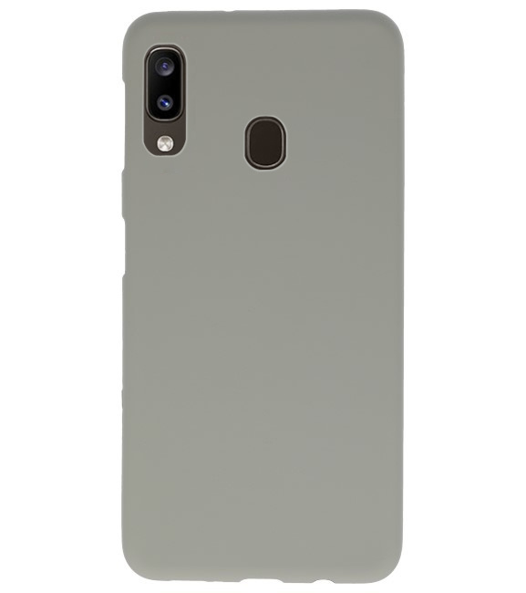 Farve TPU taske til Samsung Galaxy A20 grå