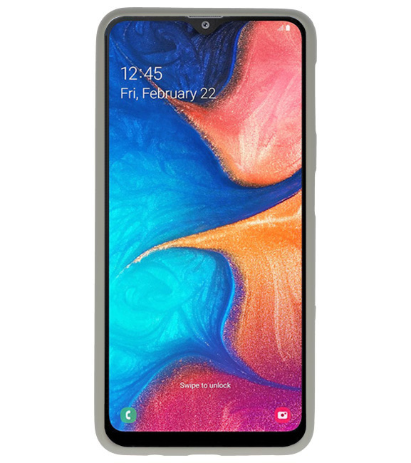 Farbe TPU Fall für Samsung Galaxy A20 grau
