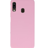 Farve TPU taske til Samsung Galaxy A20 Pink