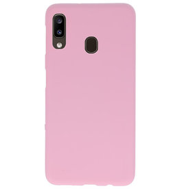 Coque TPU couleur pour Samsung Galaxy A20 Rose