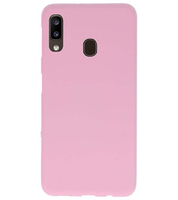 Color TPU case for Samsung Galaxy A20 Pink