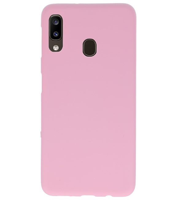 Coque TPU couleur pour Samsung Galaxy A20 Rose