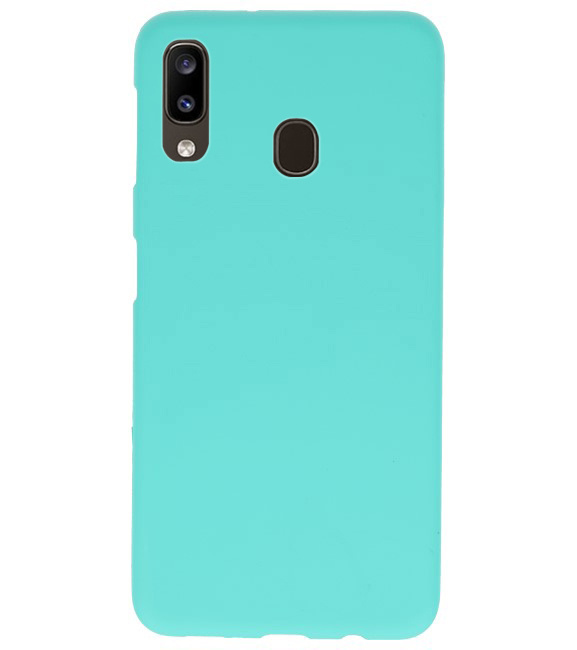 Color TPU case for Samsung Galaxy A20 Turquoise