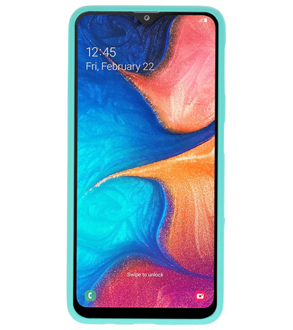 Farve TPU taske til Samsung Galaxy A20 Turkis