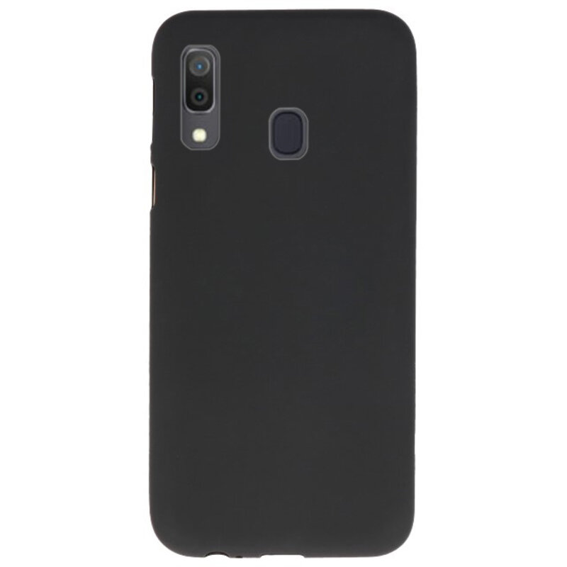 Farve TPU taske til Samsung Galaxy A30 sort