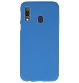 Coque TPU couleur pour Samsung Galaxy A30 Marine