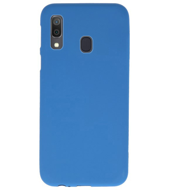 Farve TPU taske til Samsung Galaxy A30 Navy