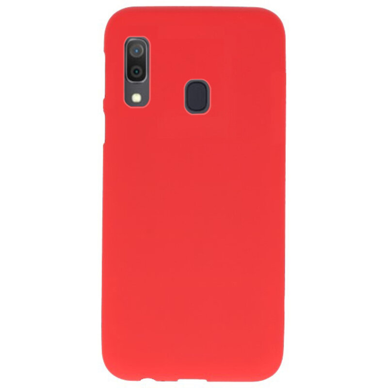 Funda TPU en color para Samsung Galaxy A30 rojo.