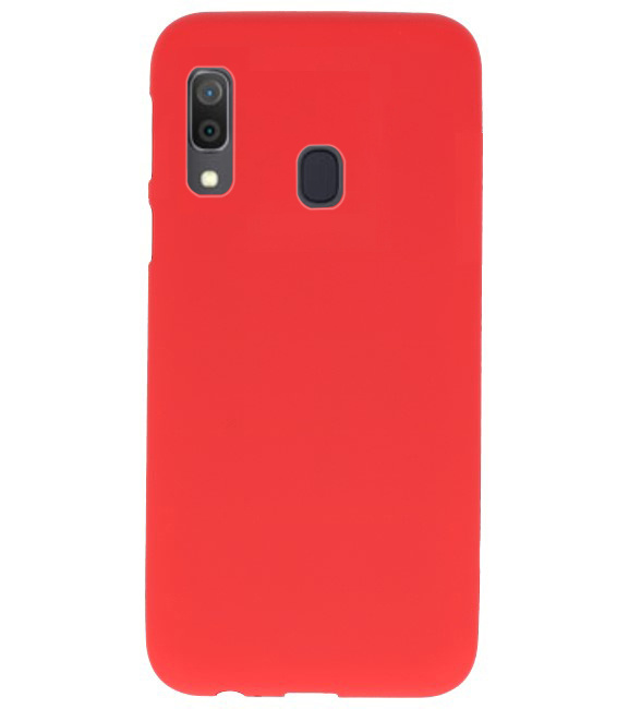 Farve TPU taske til Samsung Galaxy A30 rød