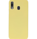 Coque TPU couleur pour Samsung Galaxy A30 Jaune