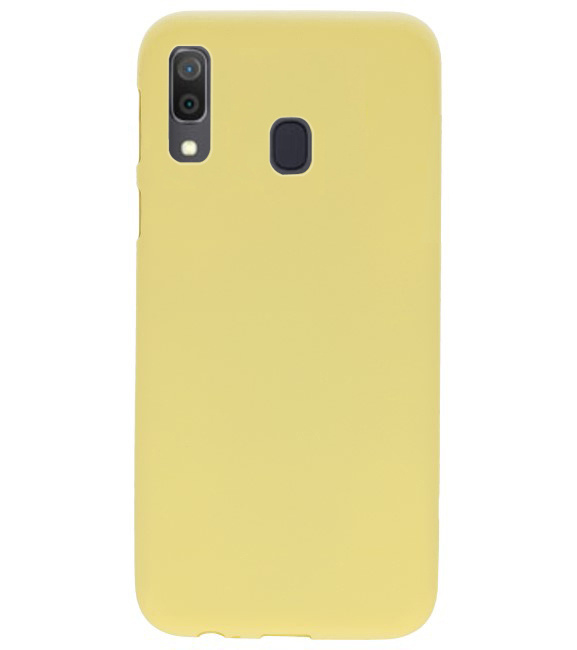 Farve TPU taske til Samsung Galaxy A30 Gul
