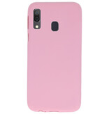 Coque TPU couleur pour Samsung Galaxy A30 Rose