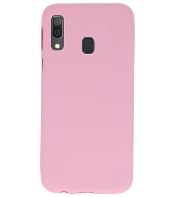 Coque TPU couleur pour Samsung Galaxy A30 Rose