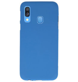 Coque TPU couleur pour Samsung Galaxy A40 Marine