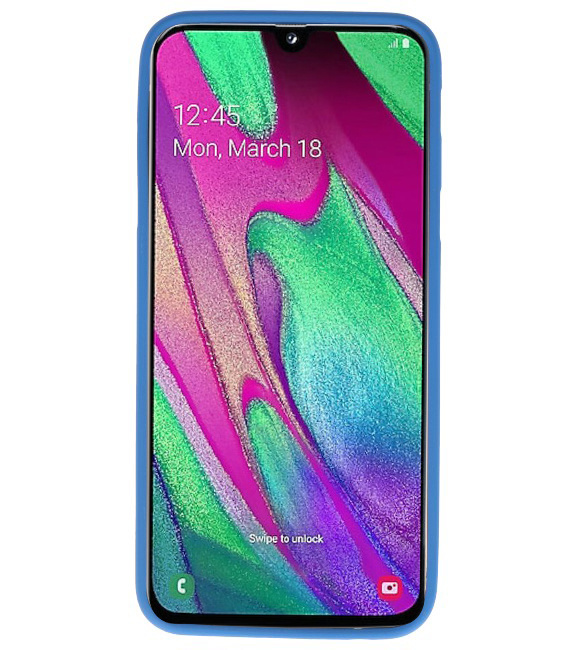 Color TPU Hoesje voor Samsung Galaxy A40 Navy