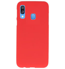 Coque en TPU couleur pour Samsung Galaxy A40 rouge