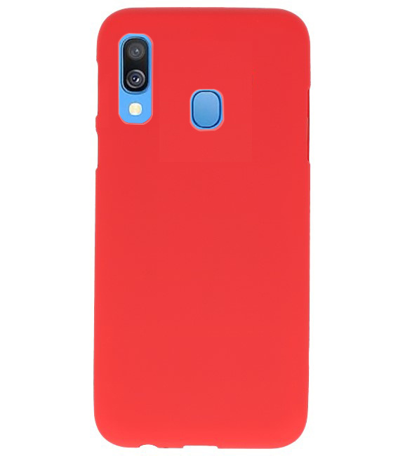 Coque en TPU couleur pour Samsung Galaxy A40 rouge