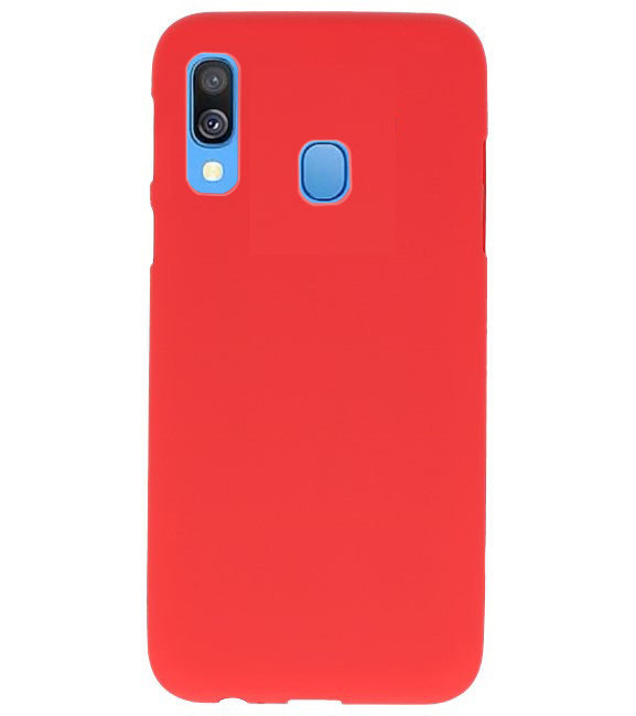 Funda TPU en color para Samsung Galaxy A40 rojo.