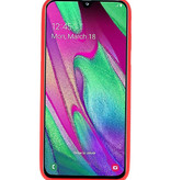 Color TPU Hoesje voor Samsung Galaxy A40 Rood