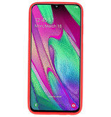 Custodia in TPU di colore per Samsung Galaxy A40 rosso