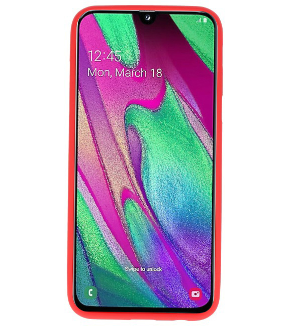 Color TPU case for Samsung Galaxy A40 red