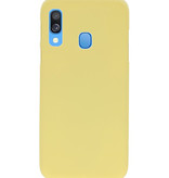 Funda TPU en color para Samsung Galaxy A40 amarillo.