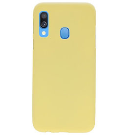 Funda TPU en color para Samsung Galaxy A40 amarillo.