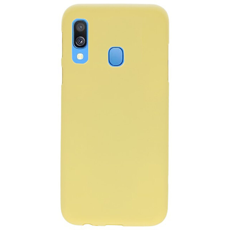 Funda TPU en color para Samsung Galaxy A40 amarillo.