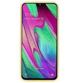 Coque en TPU couleur pour Samsung Galaxy A40 jaune