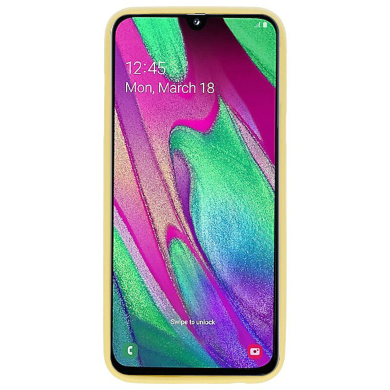 Funda TPU en color para Samsung Galaxy A40 amarillo.