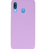 Farve TPU taske til Samsung Galaxy A40 Lilla