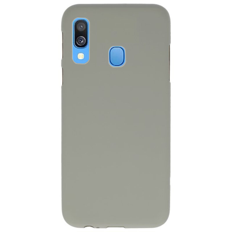 Custodia in TPU di colore per Samsung Galaxy A40 grigio