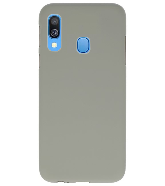 Custodia in TPU di colore per Samsung Galaxy A40 grigio