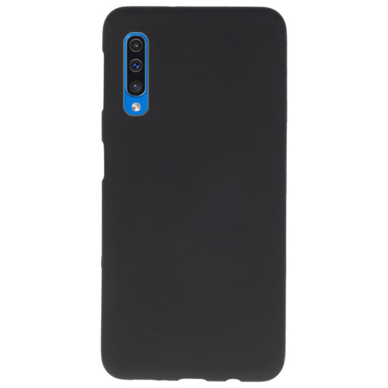 Farve TPU taske til Samsung Galaxy A50 sort
