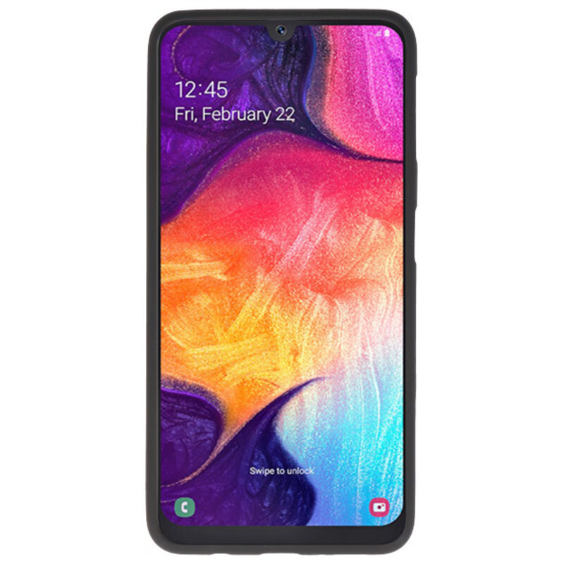 Farve TPU taske til Samsung Galaxy A50 sort