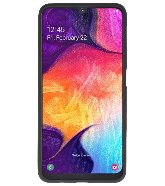 Farve TPU taske til Samsung Galaxy A50 sort