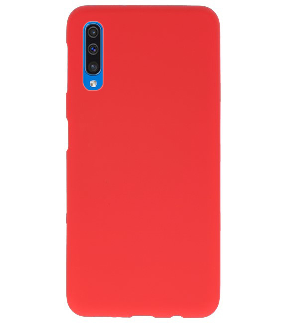 Farve TPU taske til Samsung Galaxy A50 rød