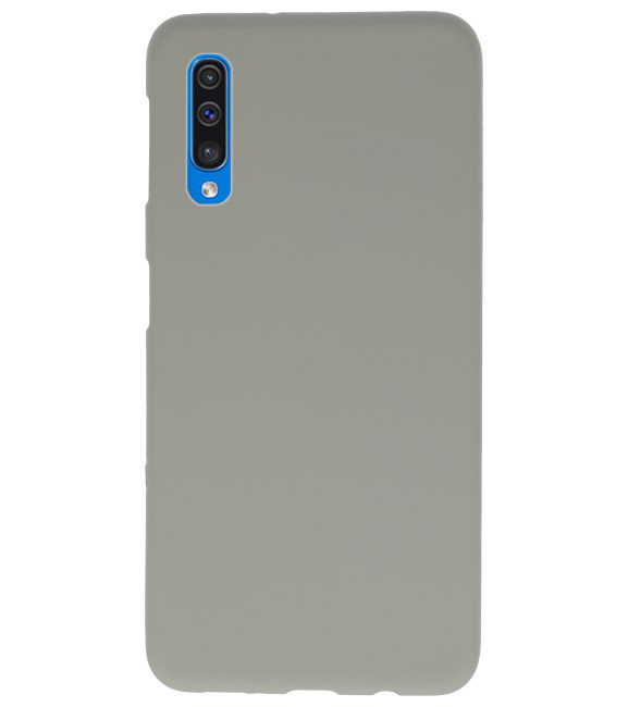 Farve TPU taske til Samsung Galaxy A50 grå