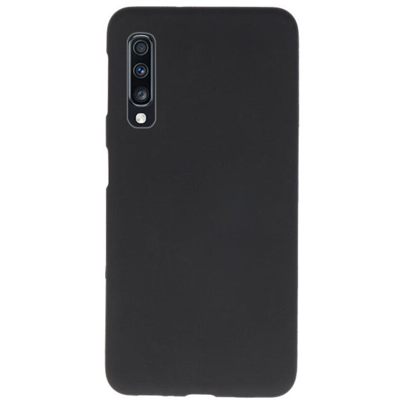 Farve TPU taske til Samsung Galaxy A70 sort