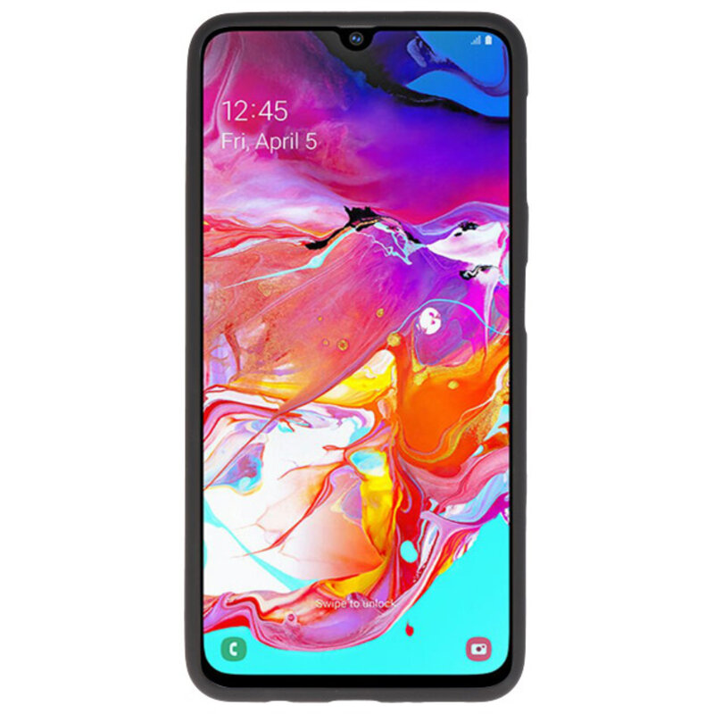 Farve TPU taske til Samsung Galaxy A70 sort