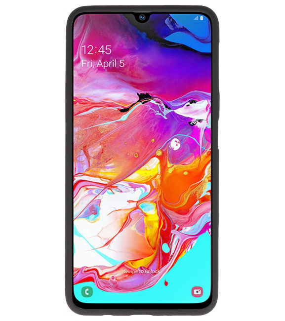 Farve TPU taske til Samsung Galaxy A70 sort